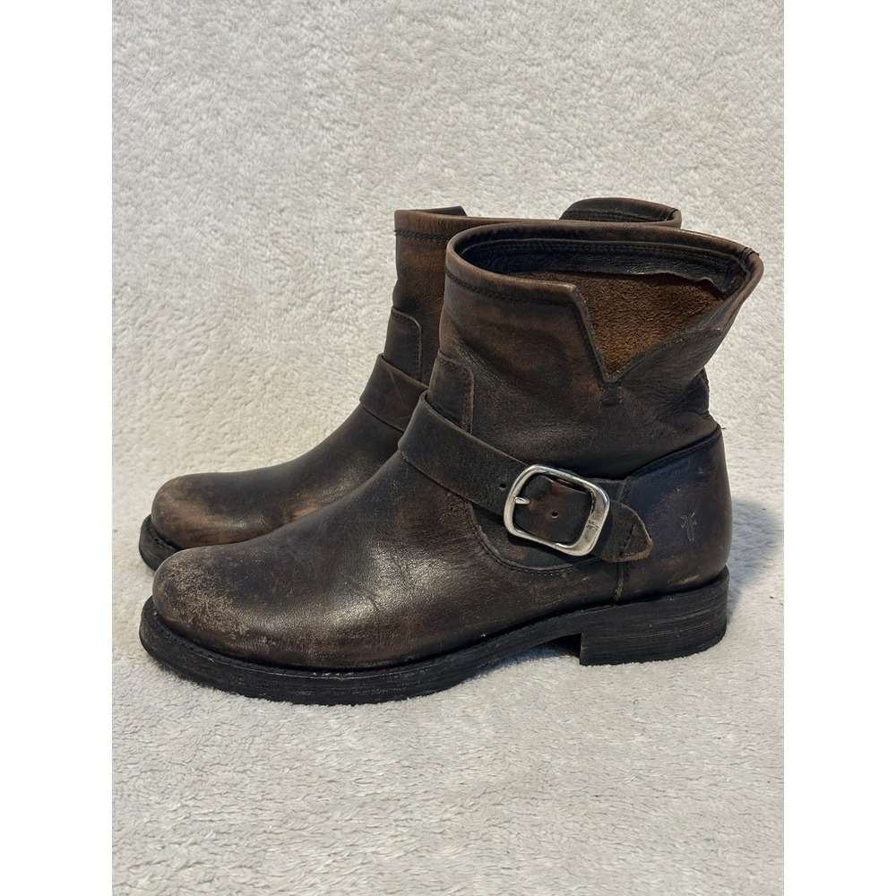 Frye Women's Veronica Bootie Boots‎ Brown Distressed Boho Rugged Western